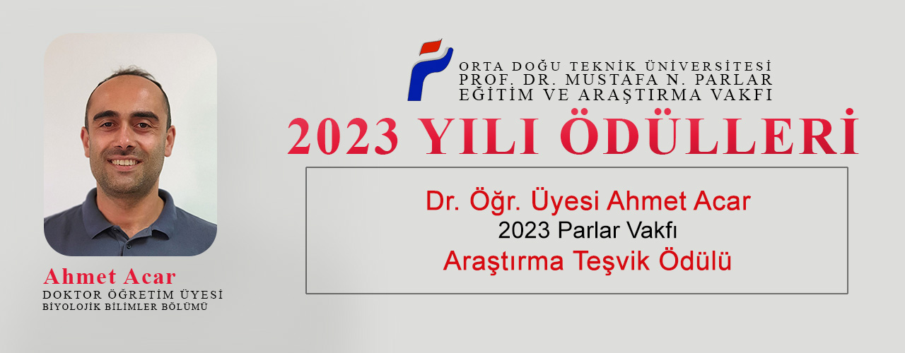 2023 Araştırma Teşvik Ödülü, Ahmet Acar